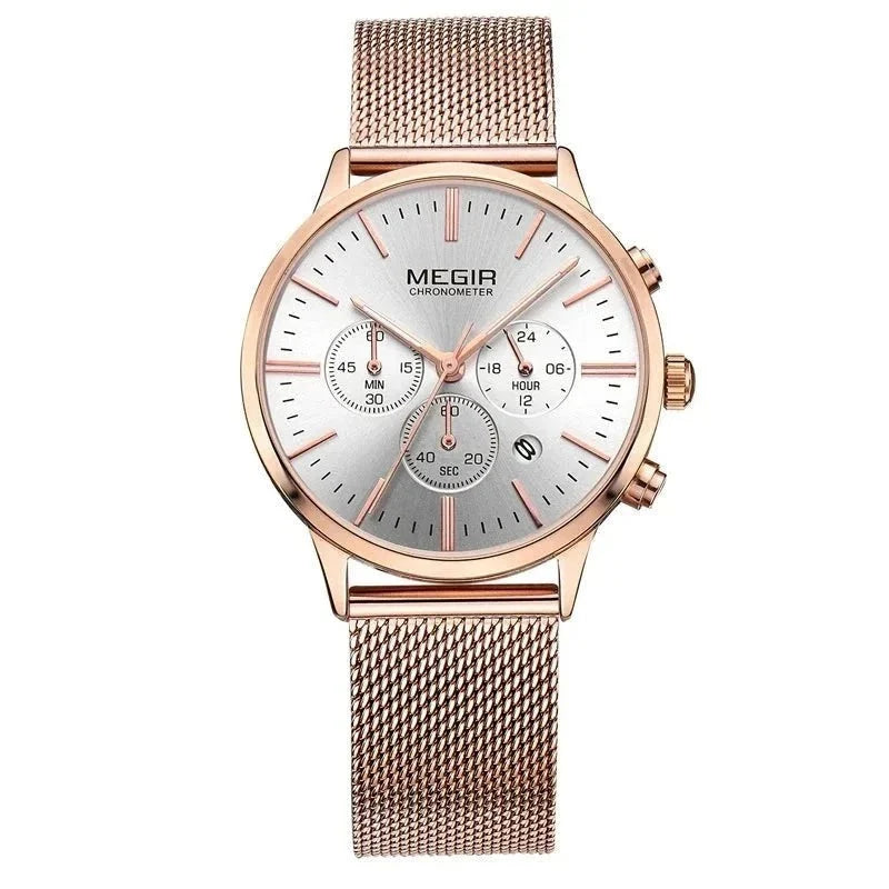 MEGIR Victoria chronograph quartz watch for women, view 2