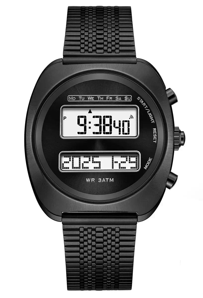 MEGIR Retro Steel chronograph quartz watch for men, view 8