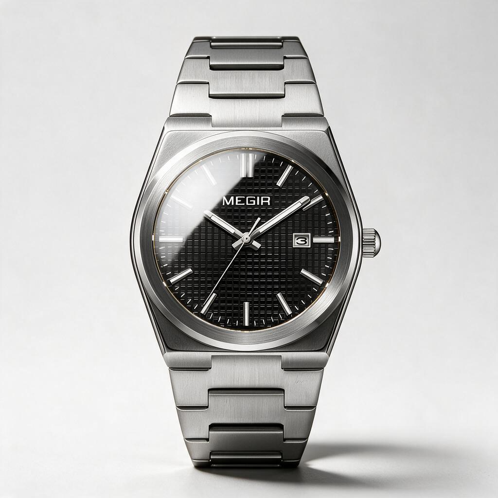 MEGIR Imperium dress quartz watch for men, view 3