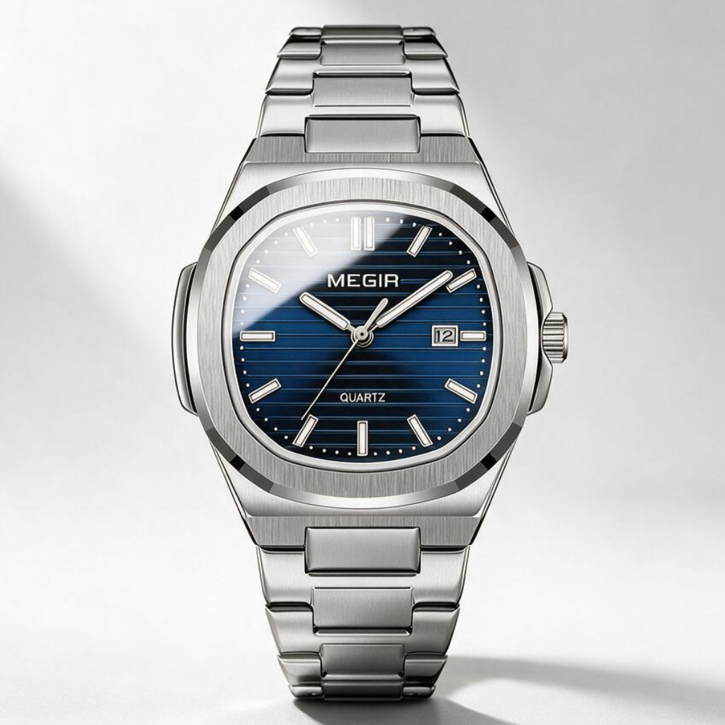 MEGIR Royal Blue dress quartz watch for men