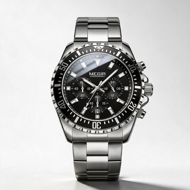MEGIR Nocturne chronograph quartz watch for men