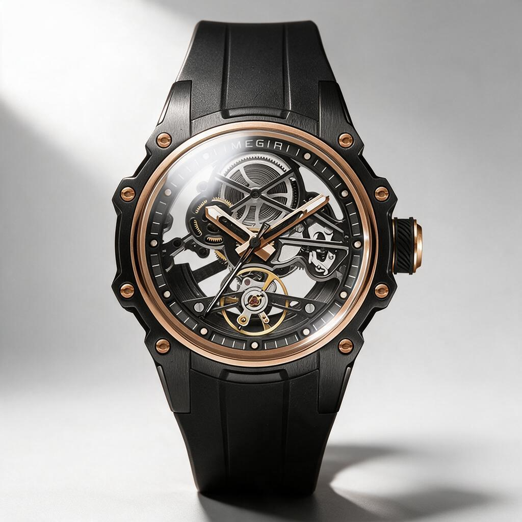 MEGIR Skeleton automatic watch for men, view 11