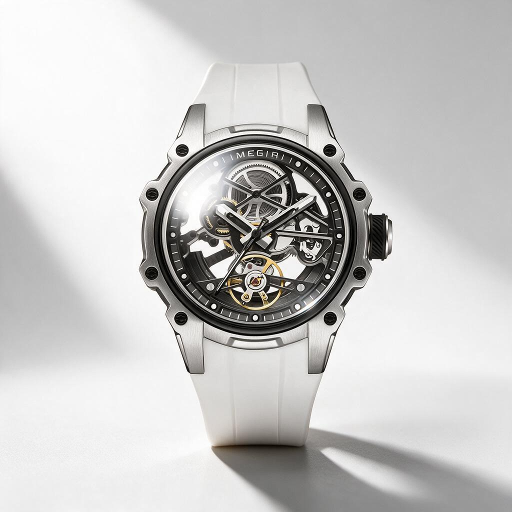 MEGIR Skeleton automatic watch for men, view 10