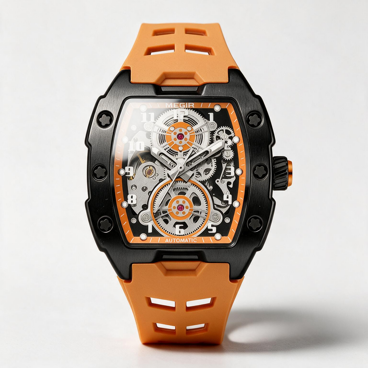 MEGIR Glacier skeleton automatic watch for men, view 7