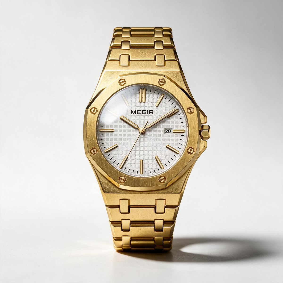 MEGIR Sovereign dress quartz watch for men, view 4