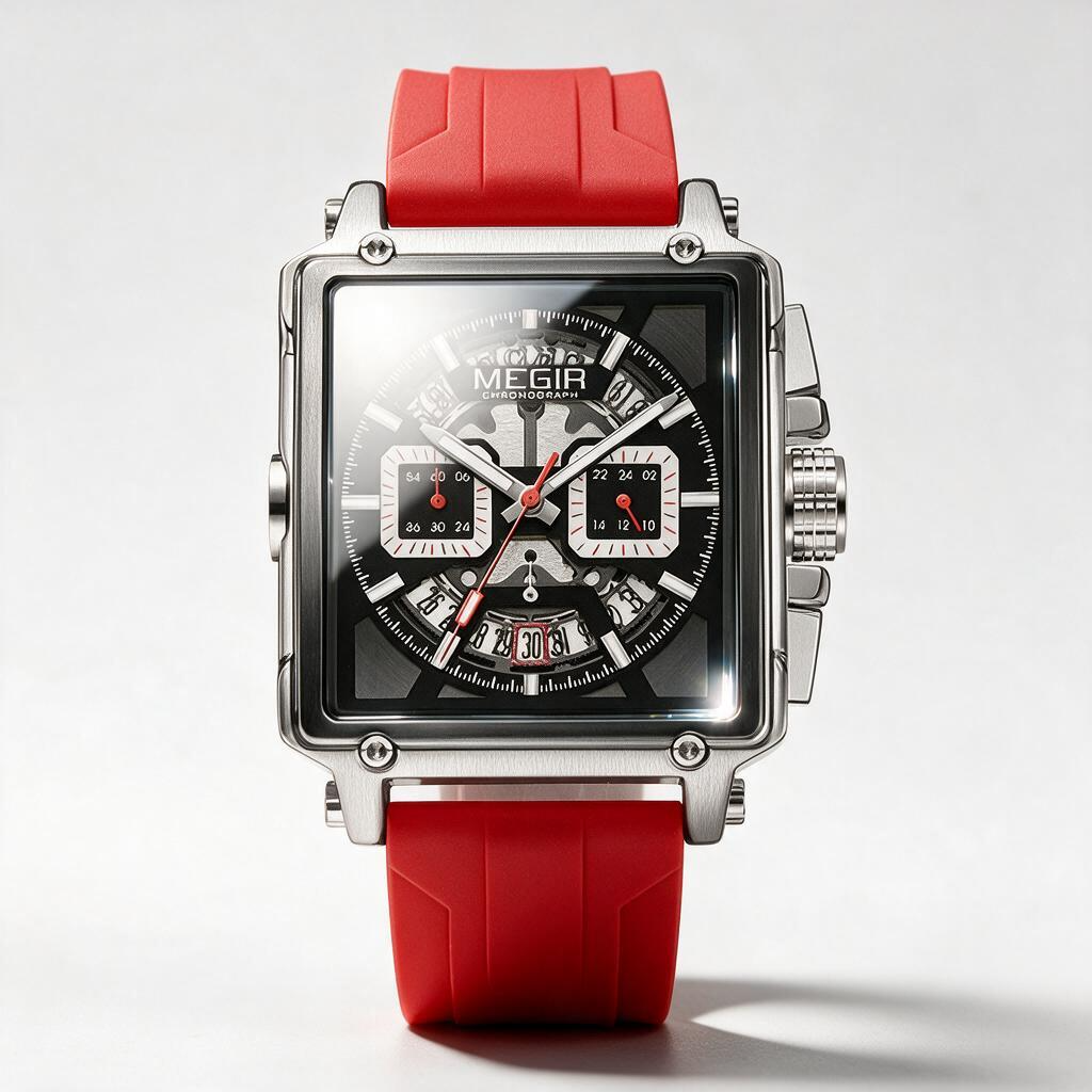 MEGIR Ocean chronograph quartz watch for men, view 11