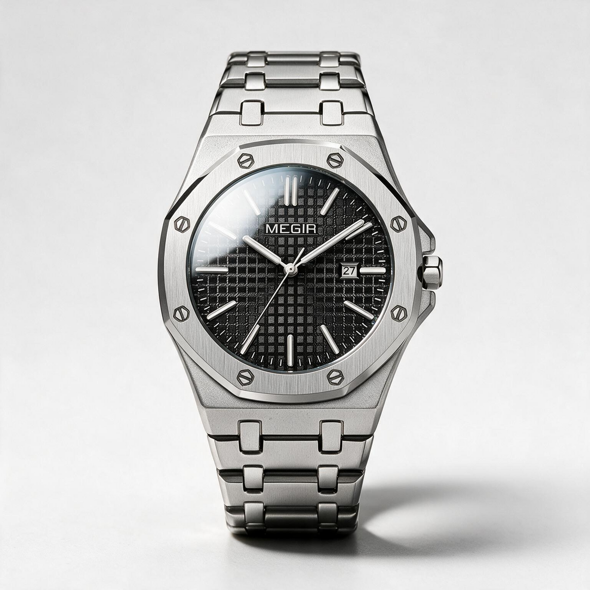 MEGIR Sovereign dress quartz watch for men, view 3