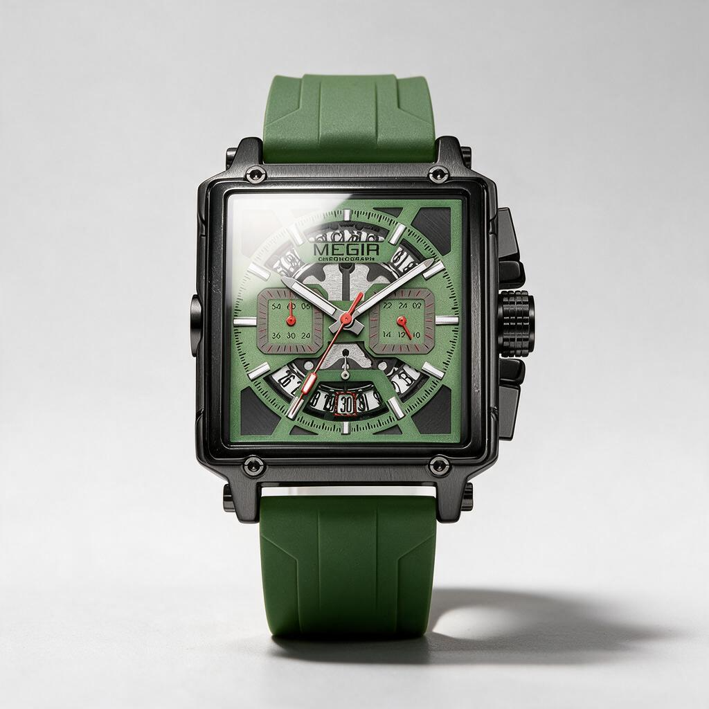 MEGIR Ocean chronograph quartz watch for men, view 12